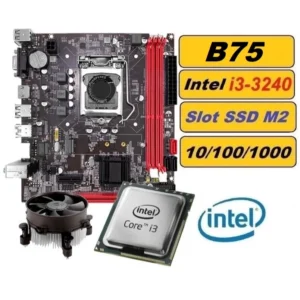 Kit Upgrade Processador Intel i3-3220 + Placa-mãe H61 M.2 + Cooler