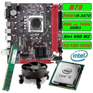 Kit Upgrade i5-3470 + Placa-mãe H61 + Memória 8GB ou 16GB + Cooler